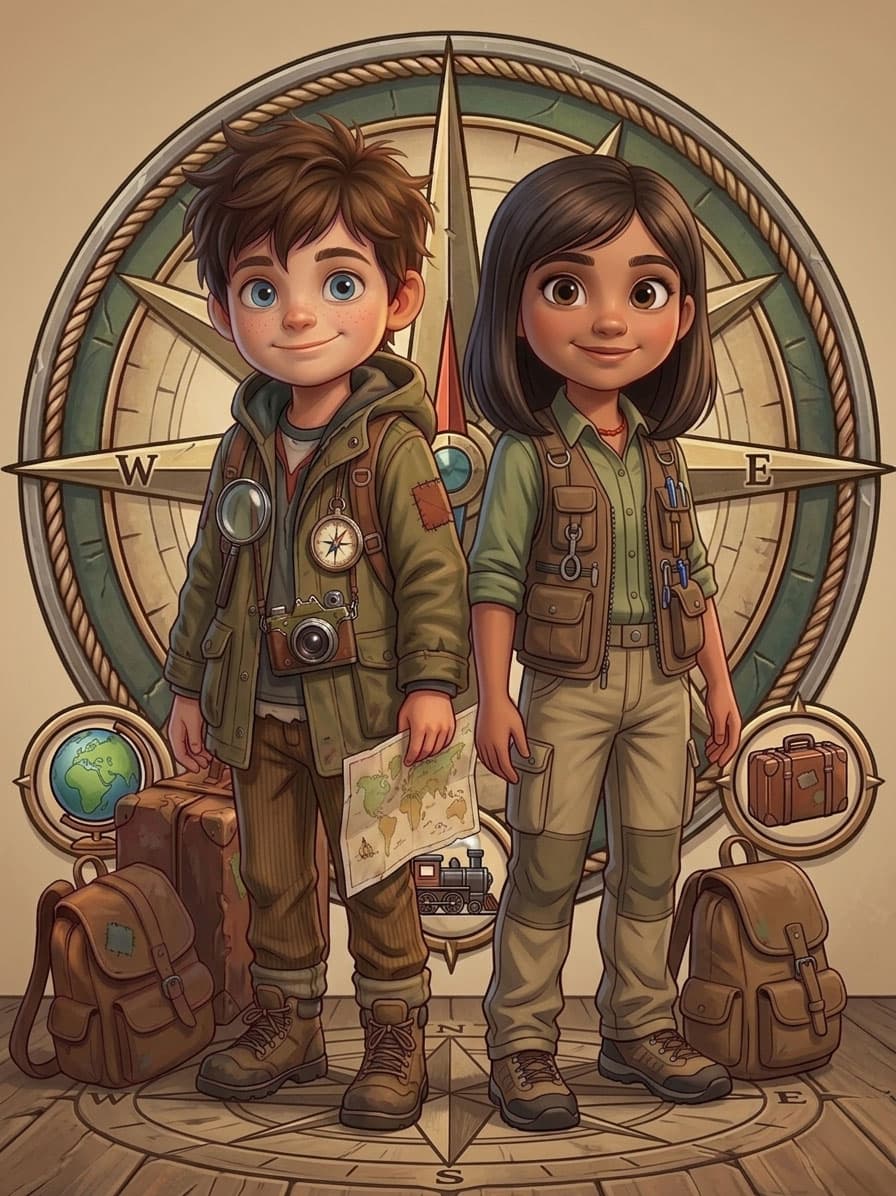 Tot et Méo — les deux héros explorateurs